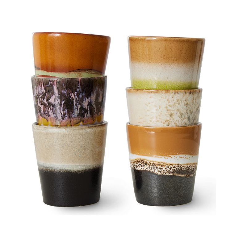 Set van 6 koffietassen Soil | 70's ceramics | hkliving