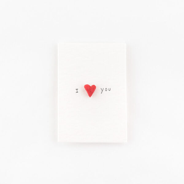 Pin 'I love you' | kaartje met pin | Studio Flash