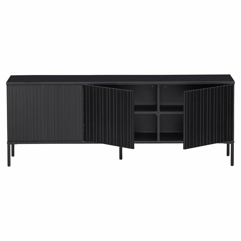 Tv-meubel New Gravure  | 150 cm | zwart | WOOOD
