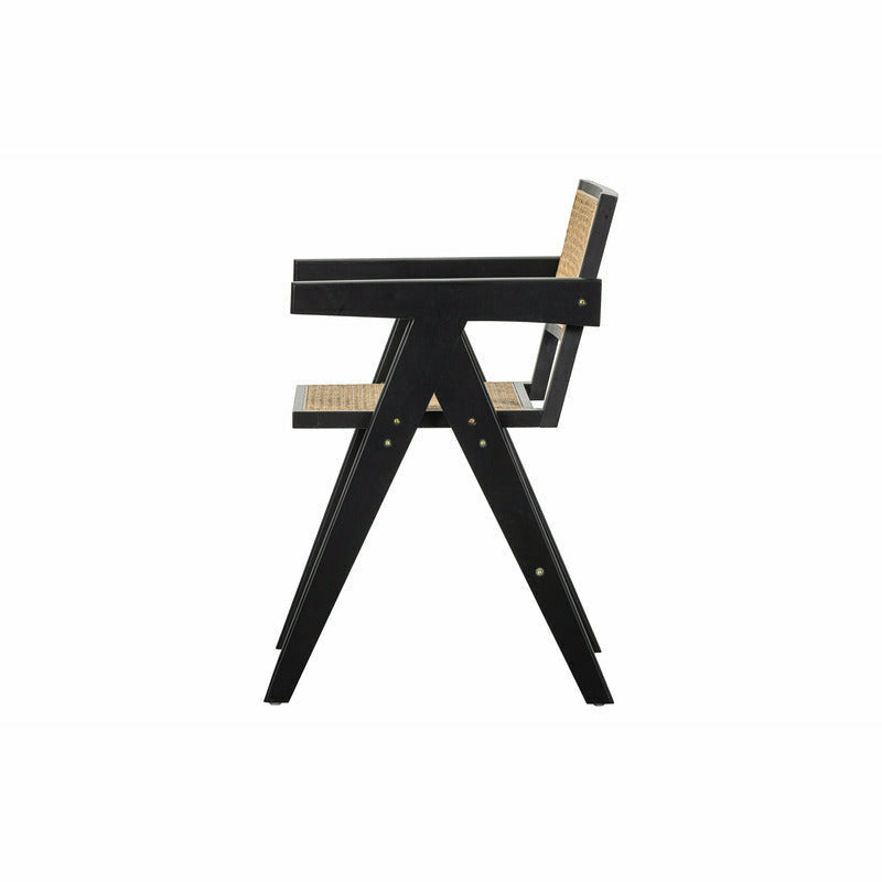 Gunn stoel | zwart/rotan | WOOOD