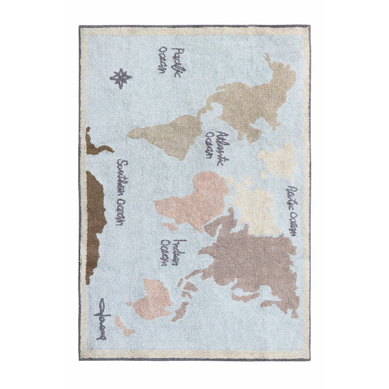 Wasbaar tapijt Vintage Map | kids | Lorena Canals