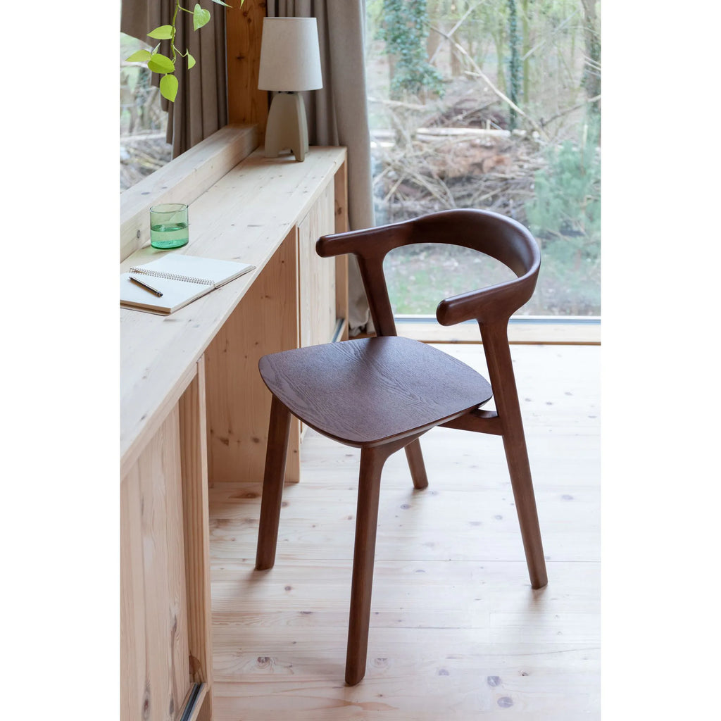 Stoel Northwood | walnoot, naturel of zwart | Zuiver