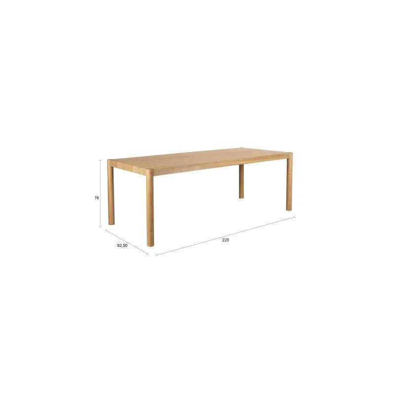 Sticks eettafel | naturel | 180 of 220 cm | Zuiver