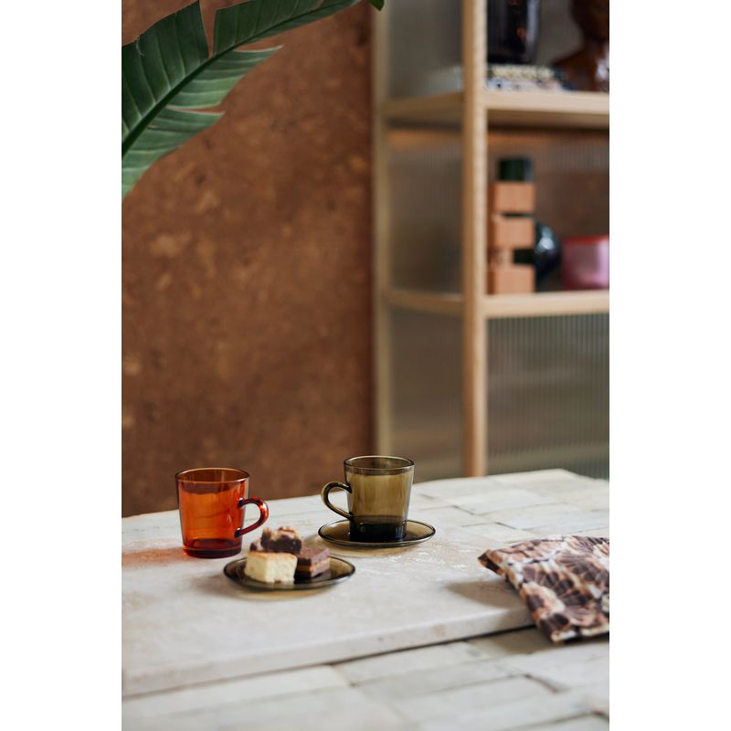 Set van 4 glazen onderzetters | mud | 70's glassware | hkliving