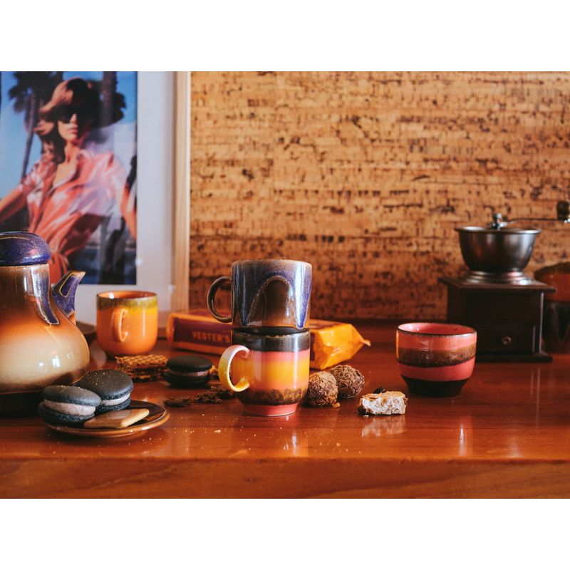 Set van 4 koffietassen Brazil | 70's ceramics | hkliving