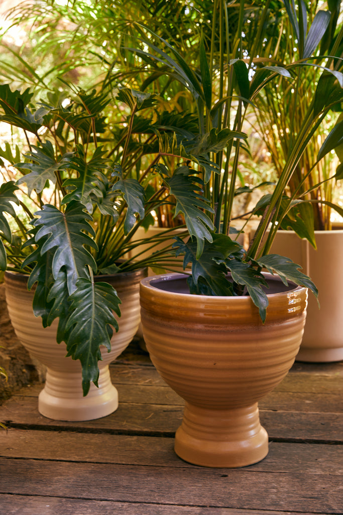 Plantenpot Caramel | stoneware | hkliving