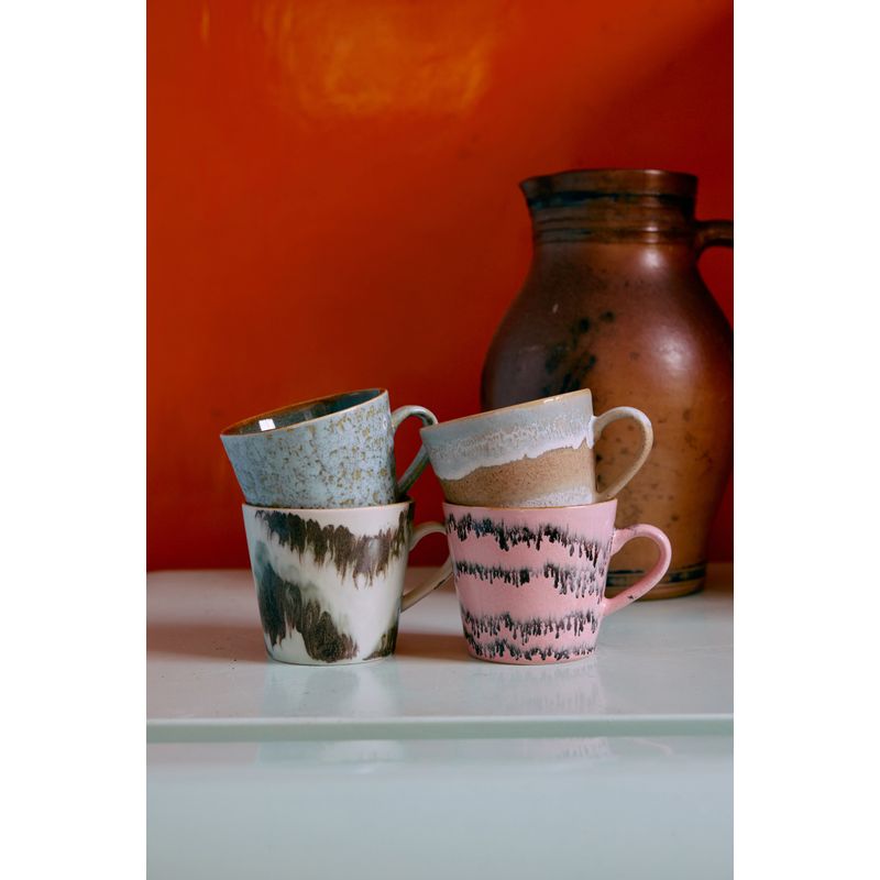 Set 4 cappuccino tassen Dada | 70's ceramics | hkliving