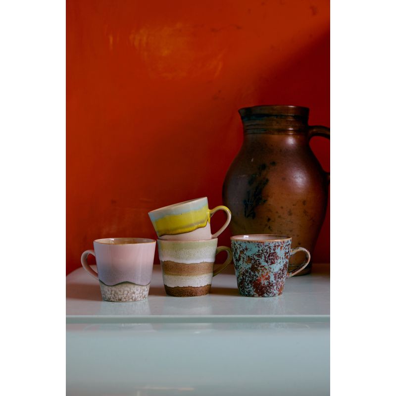 Set 4 americano tassen Rococo | 70's ceramics | hkliving