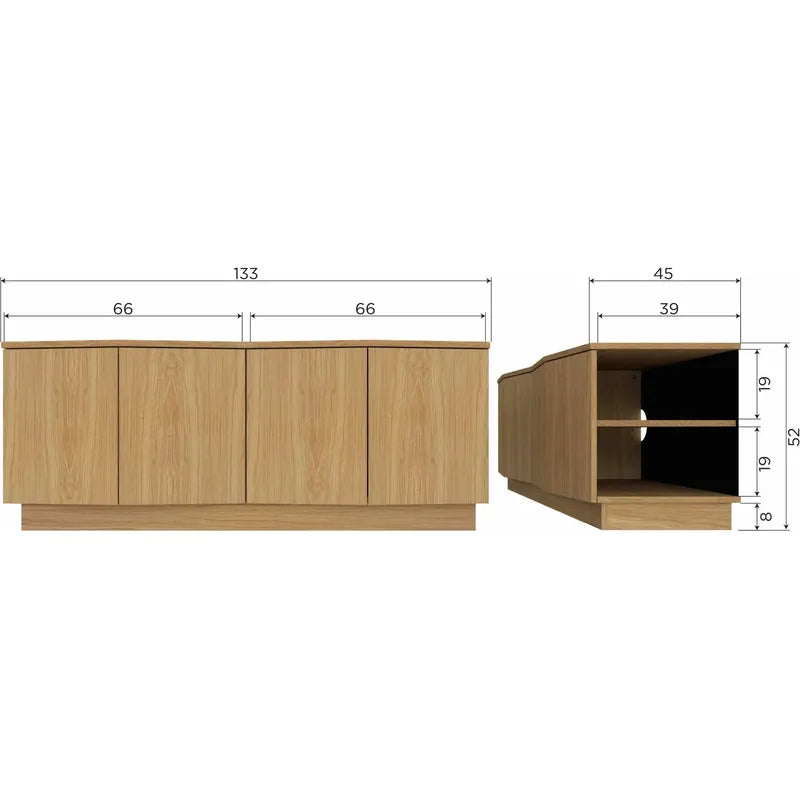 Tv-meubel Zuma | 133 cm | eik | WOOOD