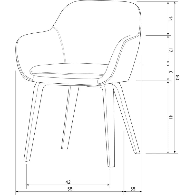 Stoel Base | fluweel melange zand | vtwonen