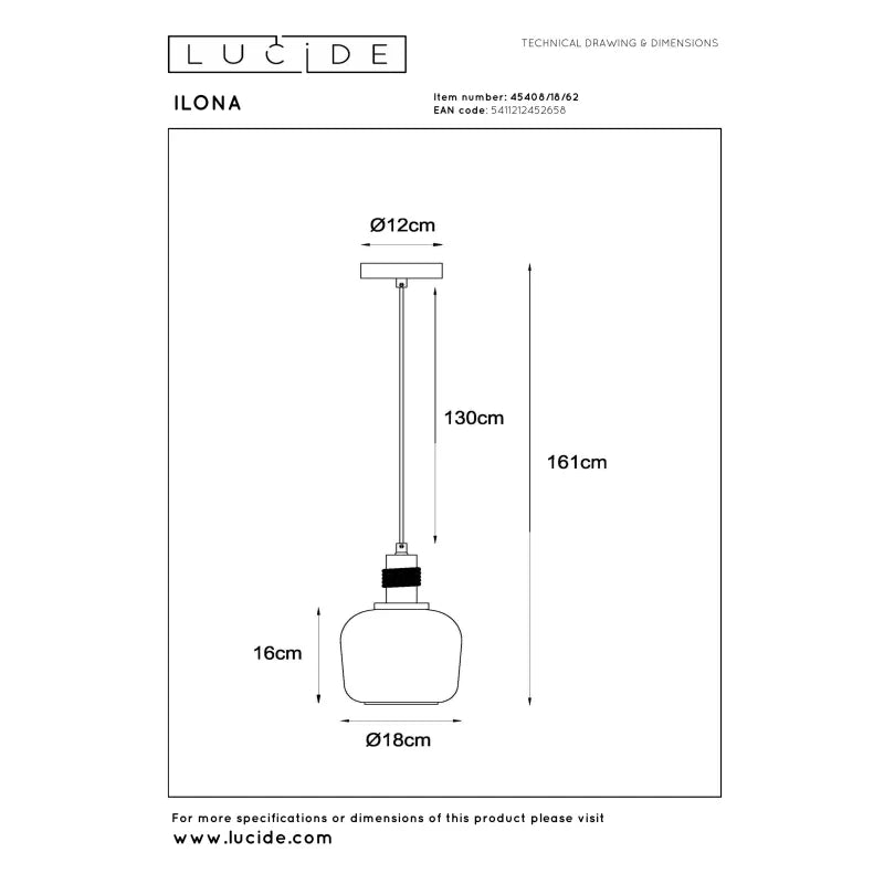 Hanglamp Ilona | Ø 18 cm | Lucide