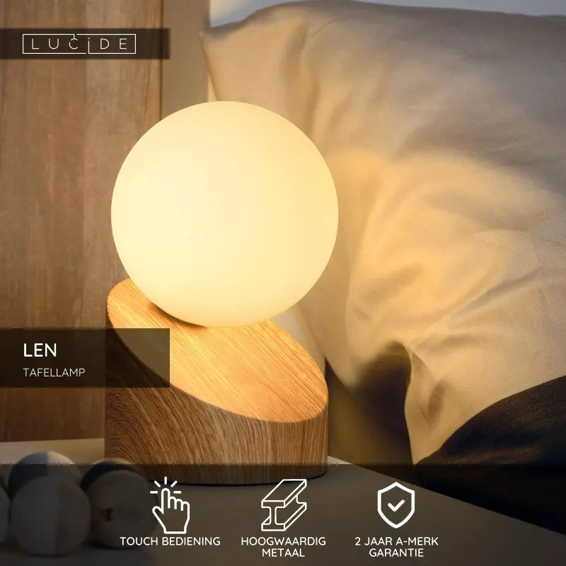 Tafellamp Len | naturel | Lucide
