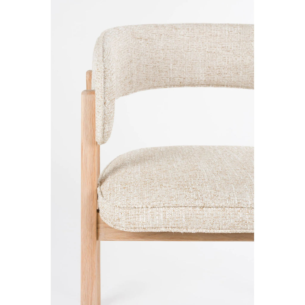 Stoel Bright | beige | armleuning | Zuiver