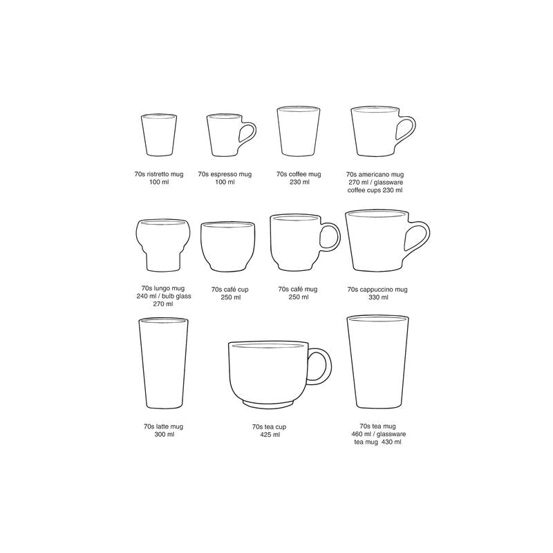 Set van 4 ristretto tassen Futurism | 70's ceramics  | hkliving