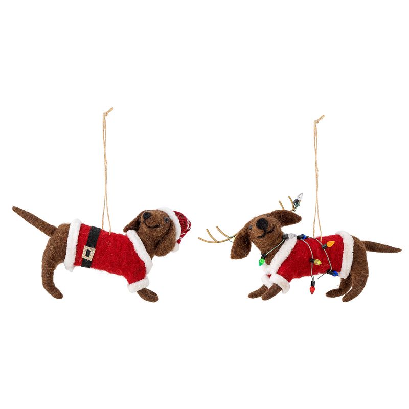 Kersthangers Monty | set van 2 | wol | Bloomingville