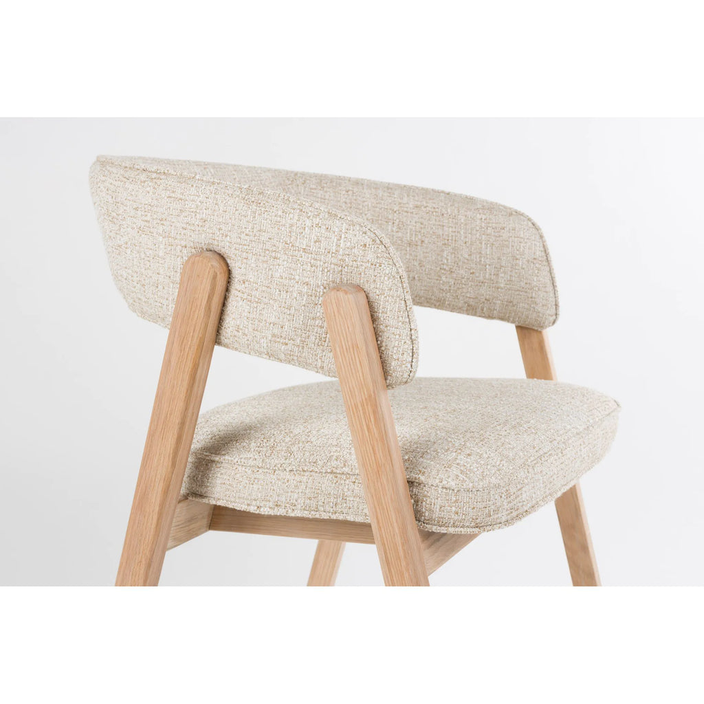 Stoel Bright | beige | armleuning | Zuiver