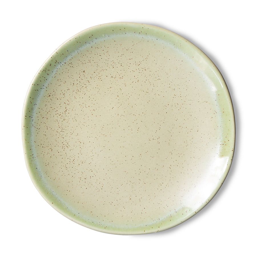Kleine borden Pistachio Ø22 cm  | set van 2 | 70's ceramics | HKliving