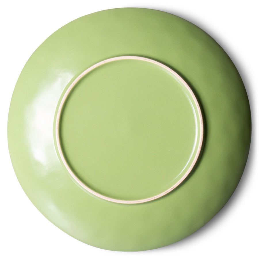 Grote borden Kiwi Ø29 cm | set van 2 | 70's ceramics | HKliving