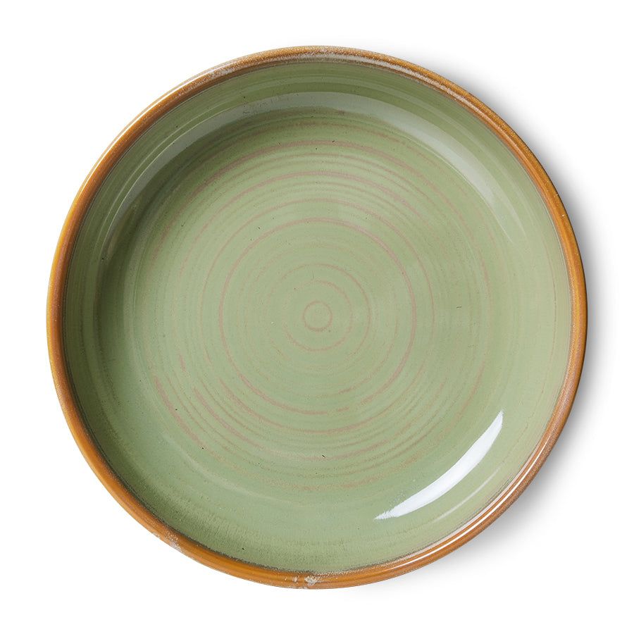 Diep bord Ø21,5 cm | mosgroen | Chef Ceramics | HKliving
