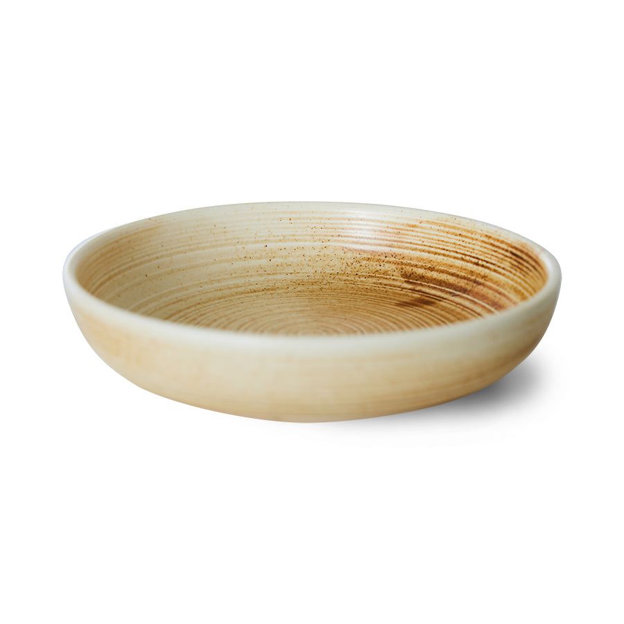 Diep bord Ø21,5 cm | beige/bruin | Chef Ceramics | HKliving