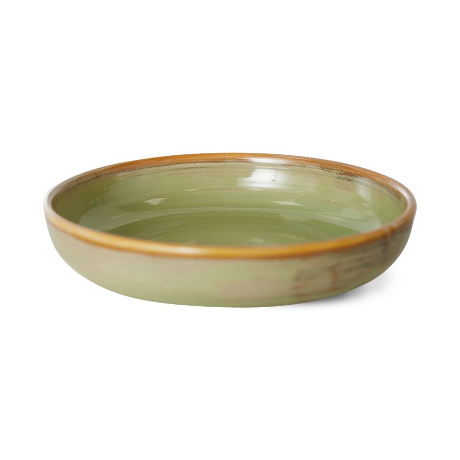 Diep bord Ø19 cm | mosgroen | Chef Ceramics | HKliving