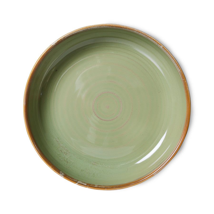 Diep bord Ø19 cm | mosgroen | Chef Ceramics | HKliving