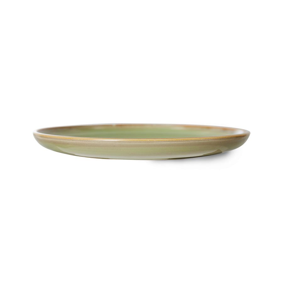 Klein bord Ø20 cm | mosgroen | Chef Ceramics | HKliving