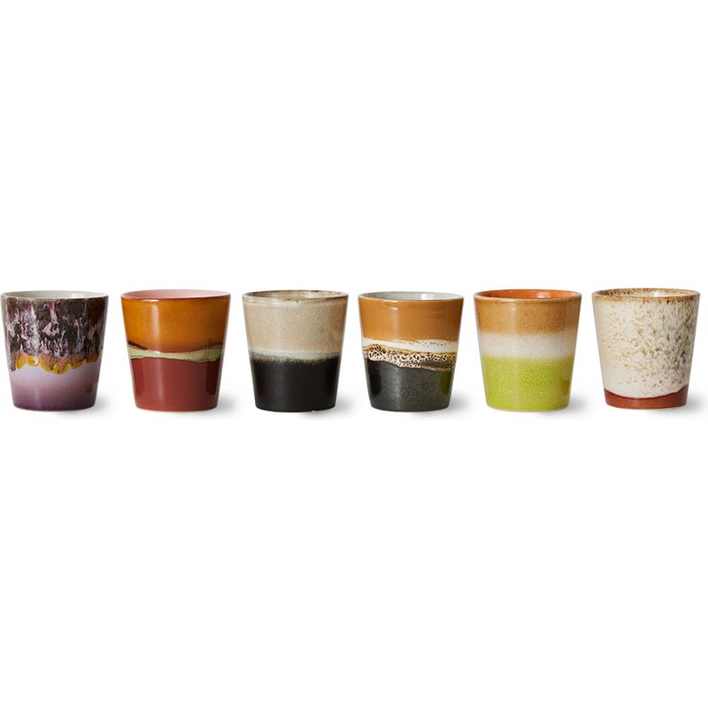 Set van 6 koffietassen Soil | 70's ceramics | hkliving