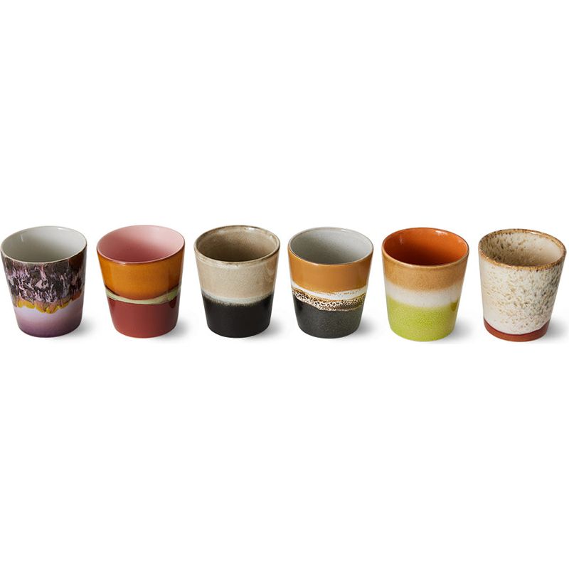 Set van 6 koffietassen Soil | 70's ceramics | hkliving