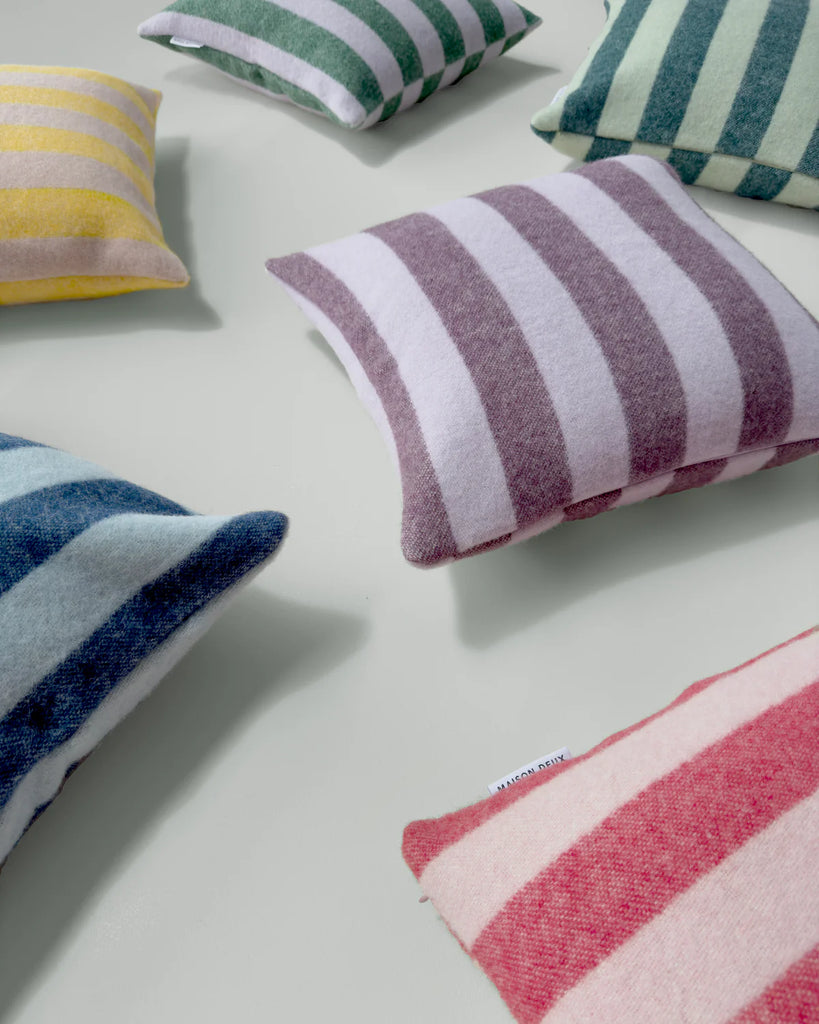 Kussenhoes Candy Wrap | lila/groen | 100% wol | Maison Deux