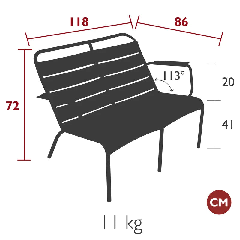 Loungestoel Duo Luxembourg | 26 verschillende kleuren | Fermob