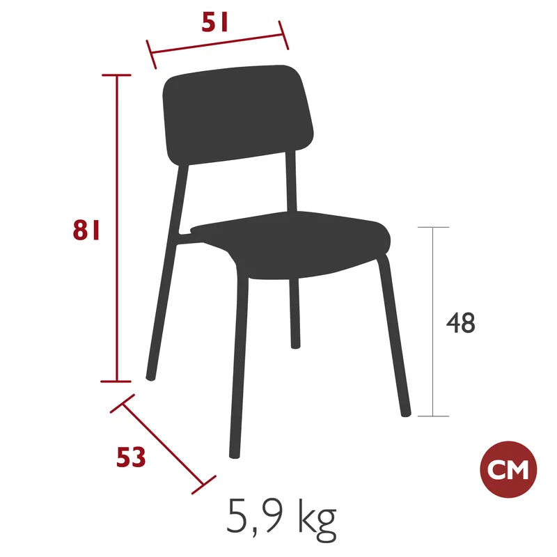 Stoel Studie | eik | 25 verschillende kleuren | Fermob