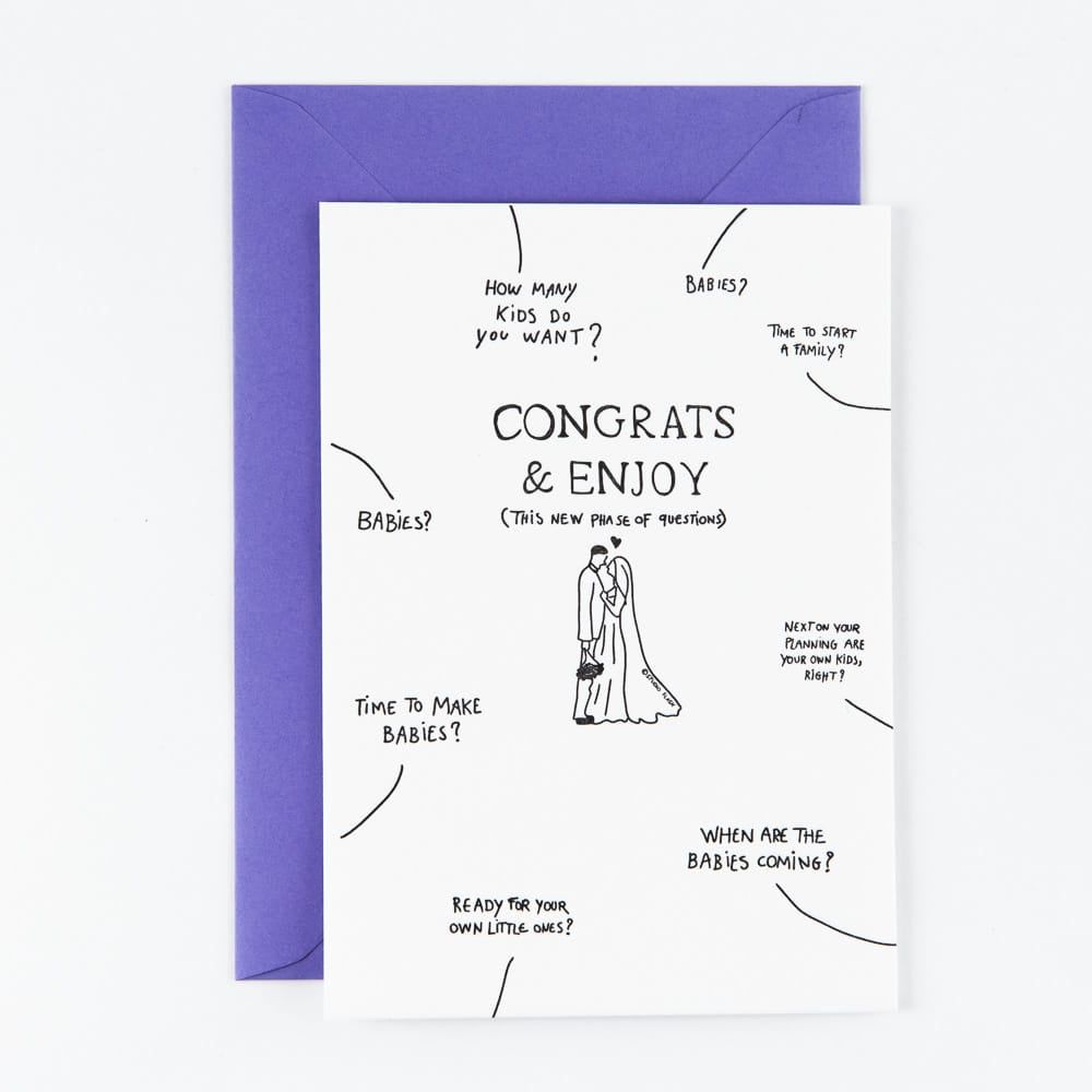 Congrats and enjoy the married life | postkaart | Studio Flash