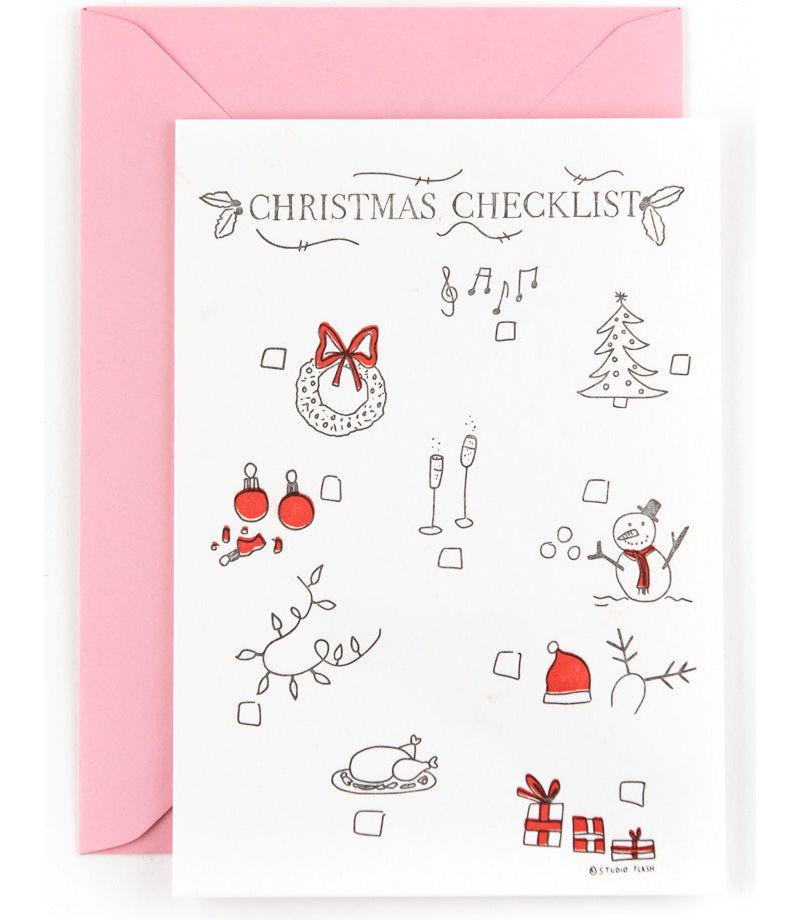 Christmas checklist | postkaart | Studio Flash