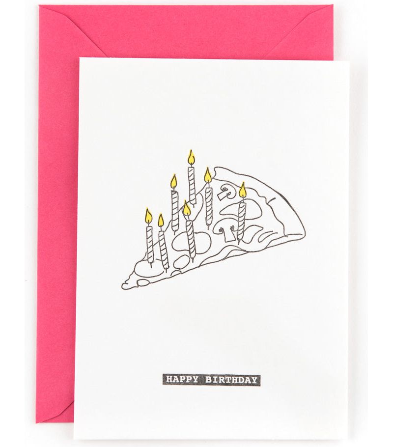 Pizza birthday candles | postkaart | Studio Flash