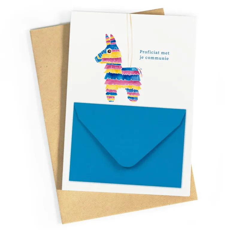 Pinata communie | postkaart | Studio Zwoane