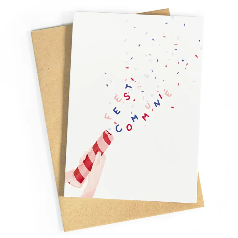 Confetti communie | postkaart | Studio Zwoane