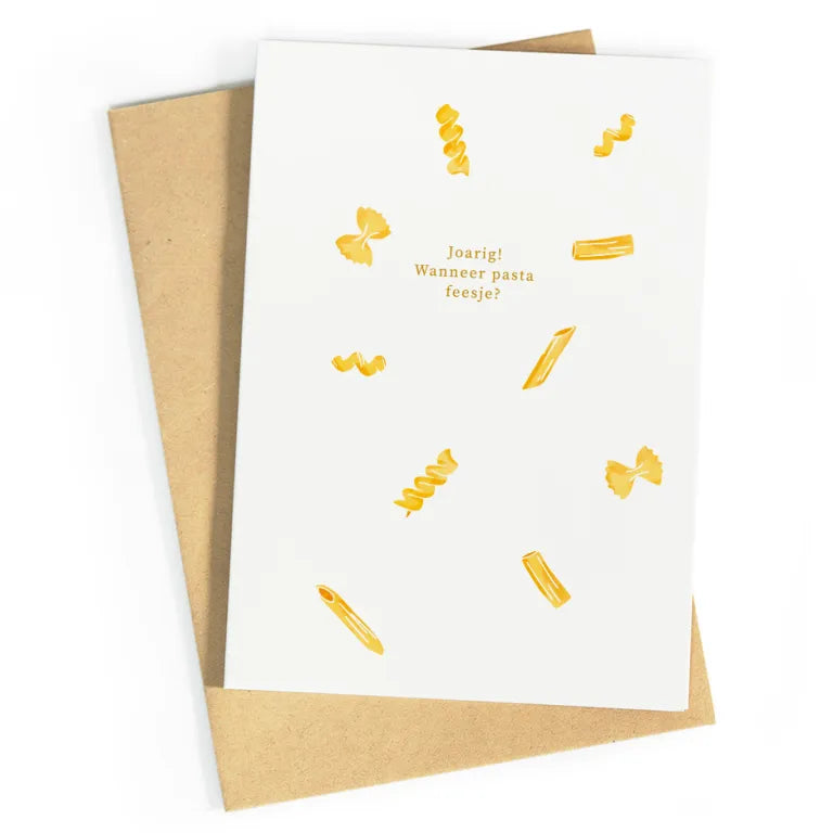 Wanneer pasta feestje? | postkaart | Studio Zwoane