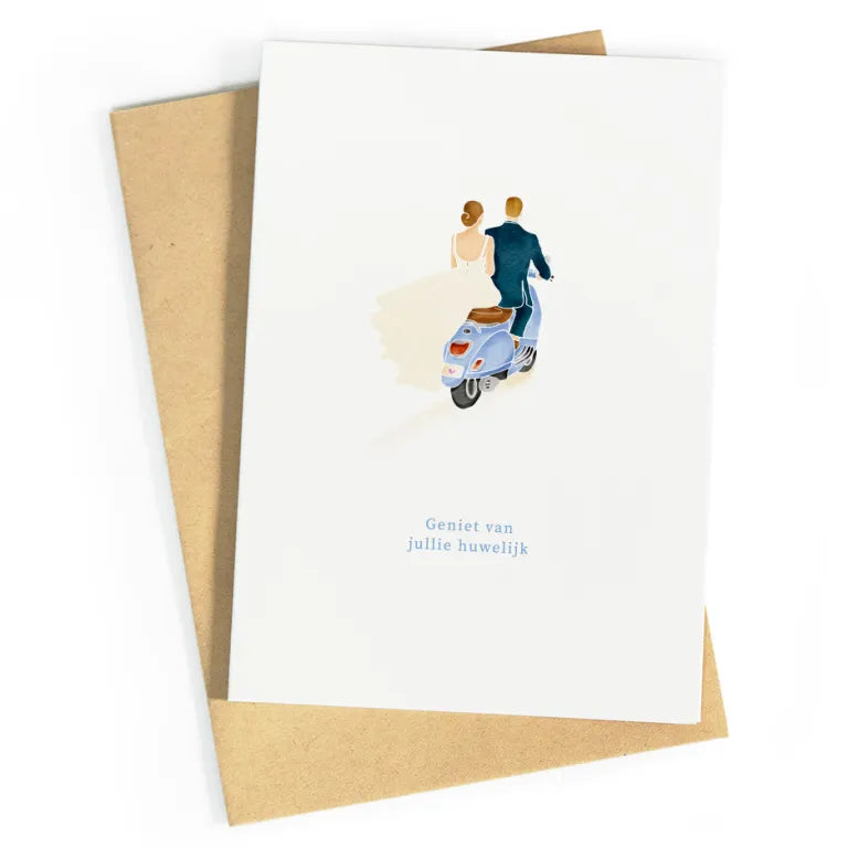 Vespa | postkaart | Studio Zwoane
