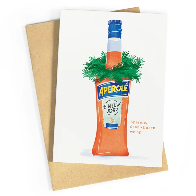 Aperolé e nieuw joar | postkaart | Studio Zwoane