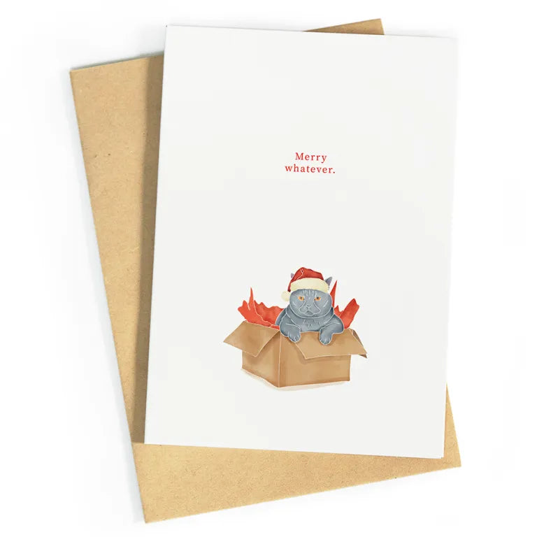 Merry whatever | postkaart | Studio Zwoane