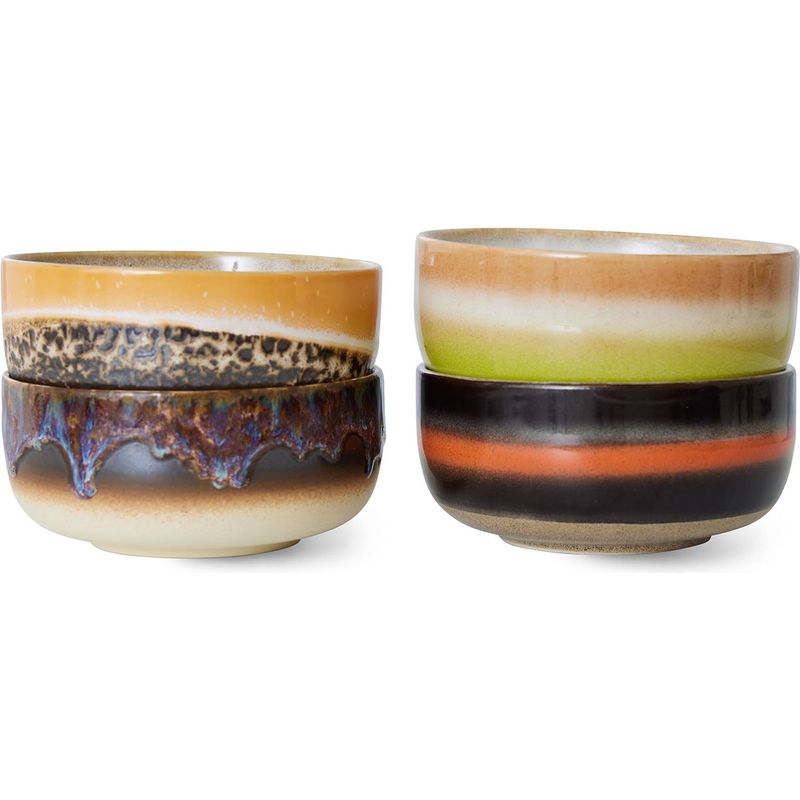 Set van 4 dessert kommen Humus | 70's ceramics | hkliving