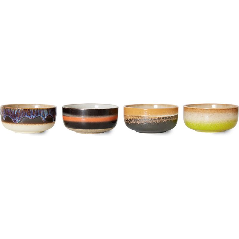 Set van 4 dessert kommen Humus | 70's ceramics | hkliving