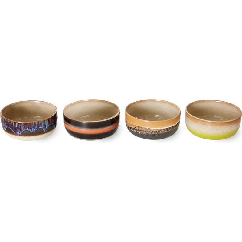 Set van 4 dessert kommen Humus | 70's ceramics | hkliving