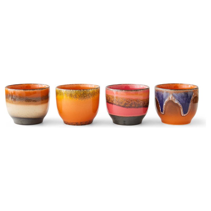 Set van 4 koffiebekers Java | 70's ceramics | hkliving