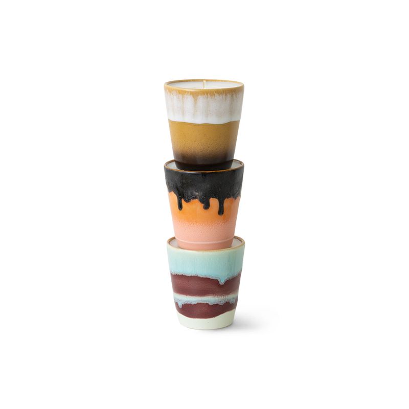 Geurkaarsen Christmas Special mini | set van 3 | 70's ceramics | hkliving