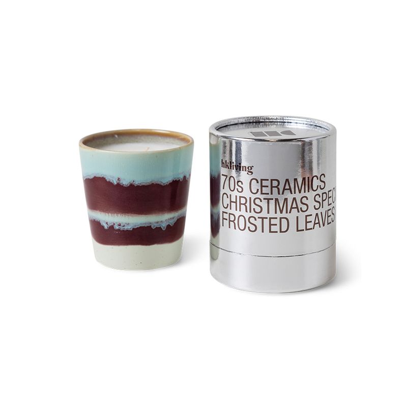 Geurkaars Christmas Special | frosted leaves | 70's ceramics | hkliving