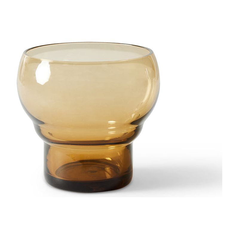 Set van 4 glazen Bulb  | amber | 70's glassware | hkliving