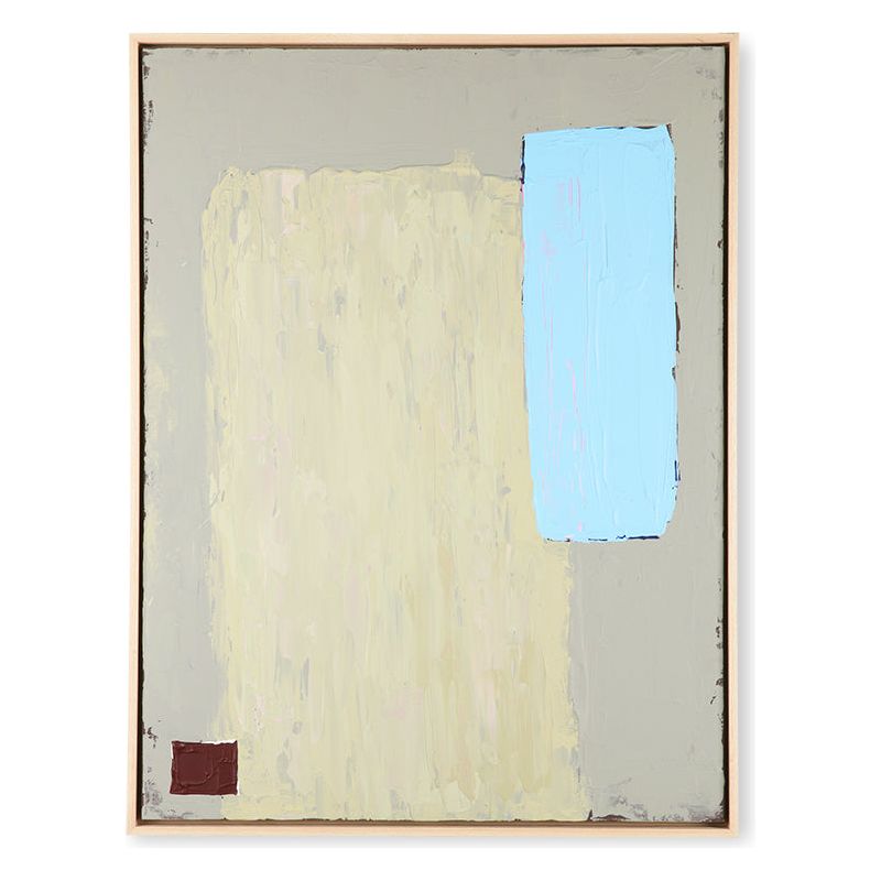 Kunstwerk 'Pistachio / Blue' | handgeschilderd | 60 x 80 | hkliving