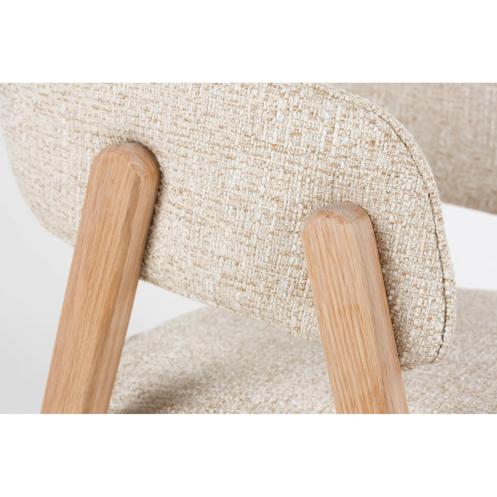 Stoel Bright | beige | armleuning | Zuiver